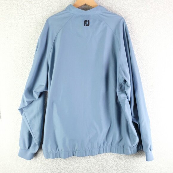 FootJoy Windbreaker Mens Extra Large Light Blue Lightweight Blue Pockets Golf - Picture 4 of 10